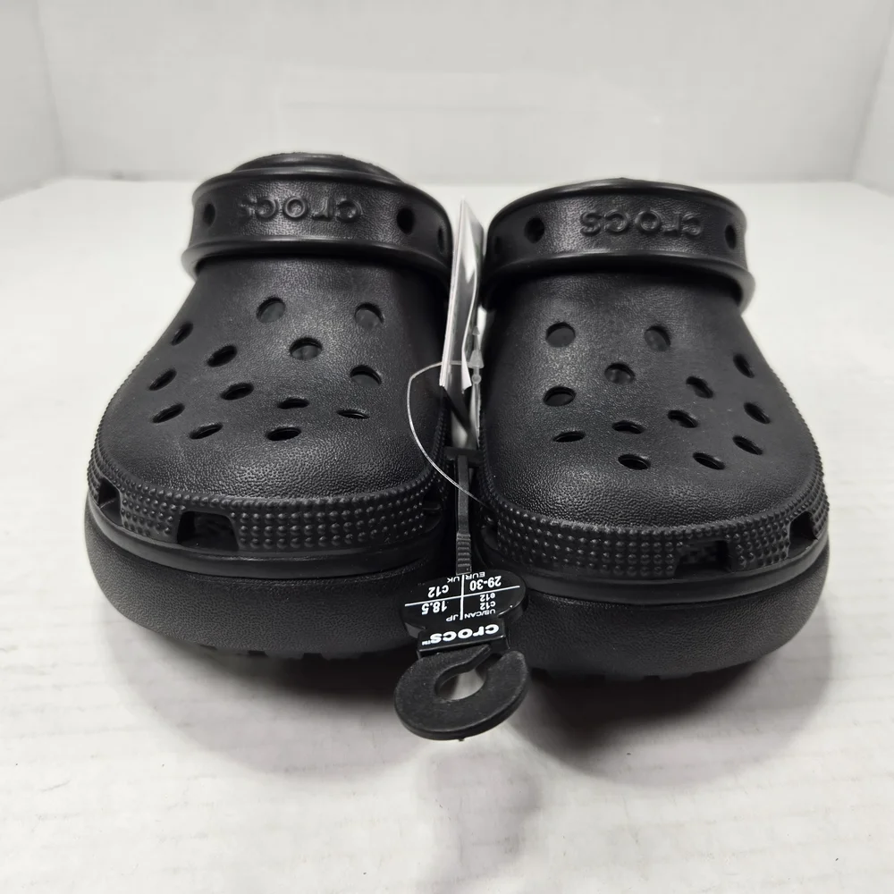 CROCS Unisex Classic Cutie Clog Black Slip-on Sandals Size C12 Toddler